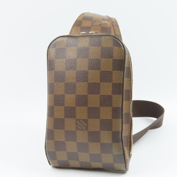 Authentic Louis Vuitton Damier Geronimos Ebene Sling Bag Bum Bag Crossbody Waist - Picture 3 of 16